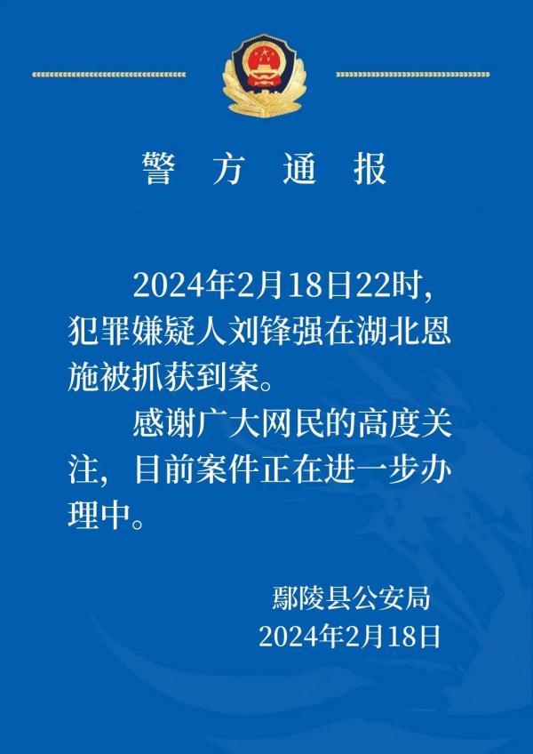 这个重大刑案的嫌疑人，抓到了！