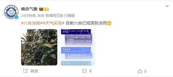 双预警齐发！南京已现冻雨