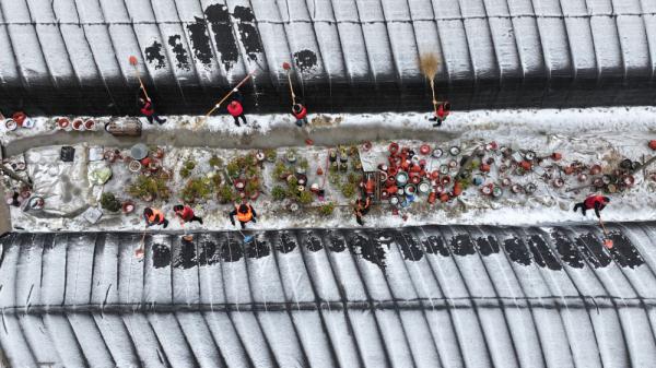 寒潮中，他们坚守岗位