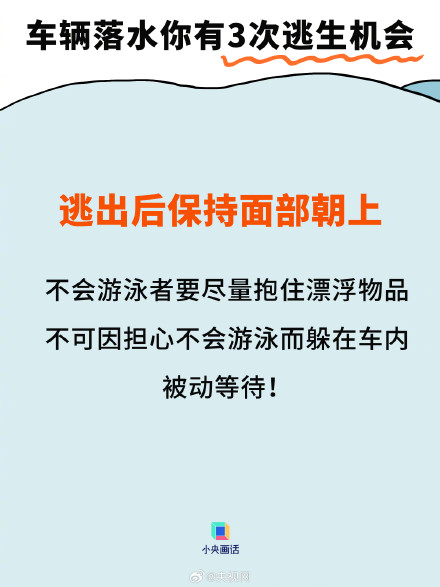 车辆落水后的3次逃生机会