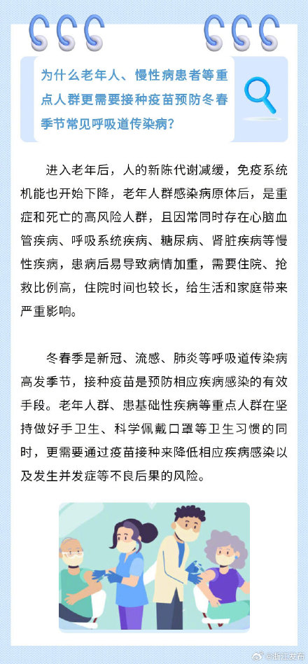 预防冬春季呼吸道传染病，如何接种疫苗？