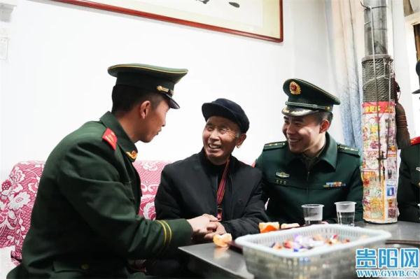 武警贵阳支队官兵看望慰问驻地抗美援朝老兵