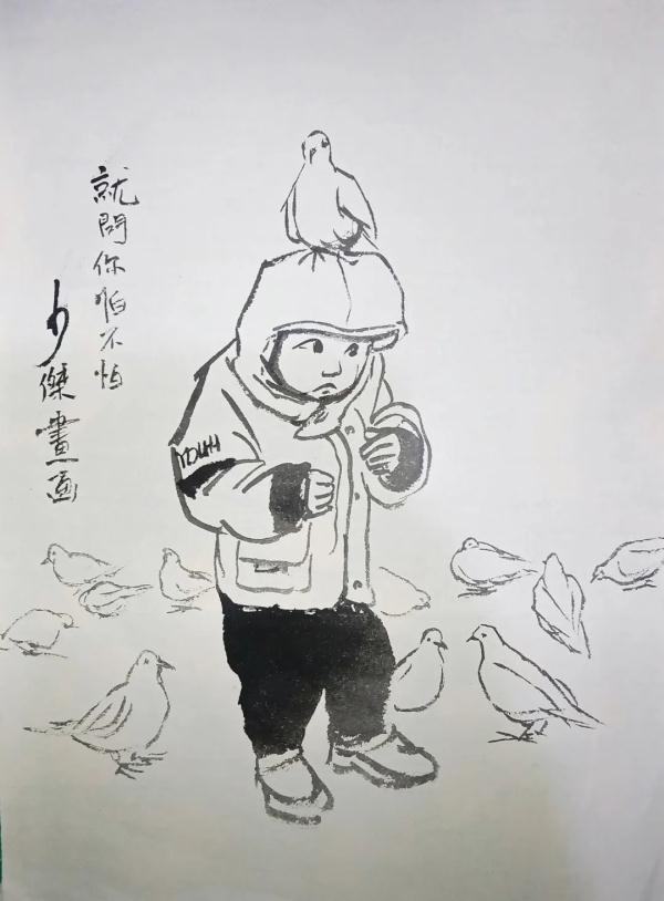 鸽子拿捏人类幼崽，引发一场网友绘画大赛