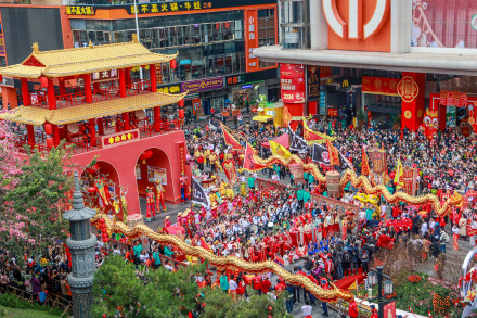 图集∣广府庙会登场市民争摸龙头