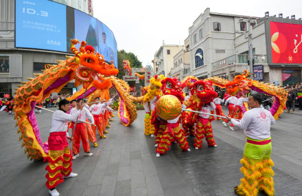 图集∣广府庙会登场市民争摸龙头