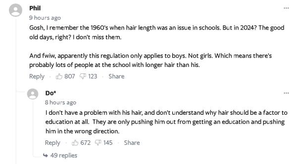 美媒：美国一中学生不满学校要求他剪短发，将州长及州司法部长告上法庭