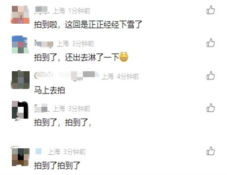 上海人今早朋友圈刷屏！真的下雪啦！这回没白受冻