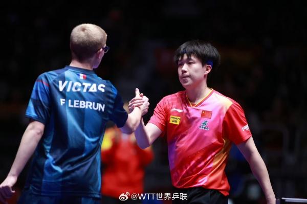 国乒男团3∶0战胜法国队，夺得世乒赛11连冠