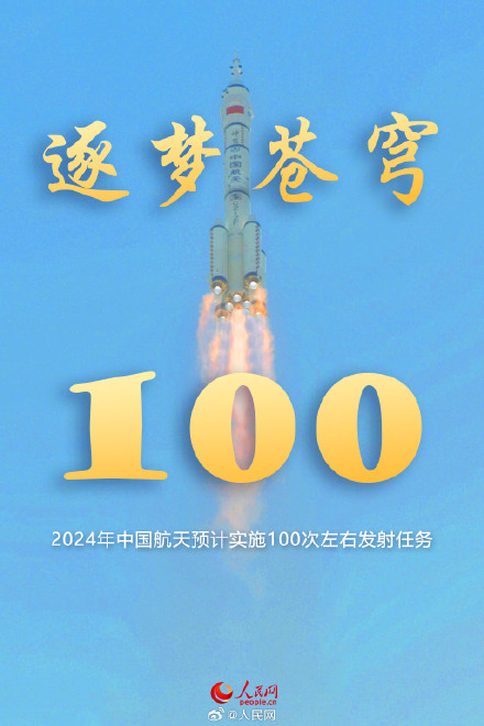 中国航天2024年预计实现百次发射