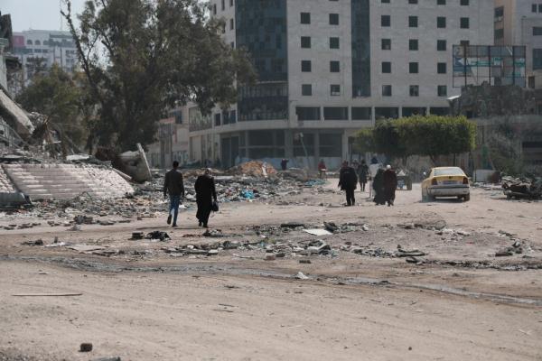 加沙城：建筑废墟