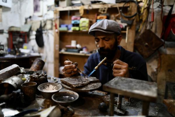 耶路撒冷老城的银器店