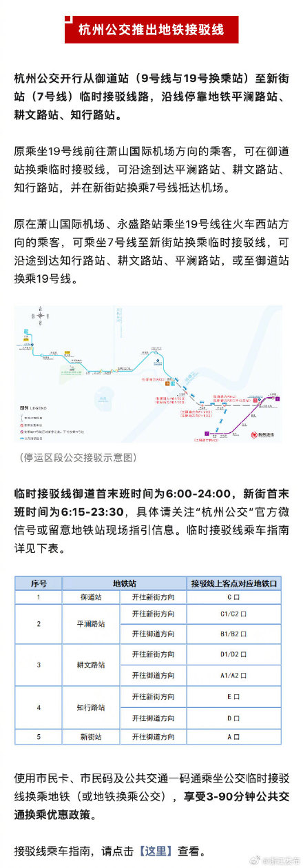 今天起，杭州地铁部分区段停运