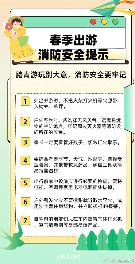春游踏青消防安全攻略来了