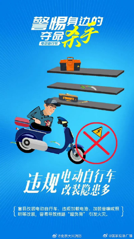电动自行车发生火灾夺命只需100秒 警惕身边的夺命杀手 电动自行车发生火灾夺命只需100秒 警惕身边的夺命杀手
