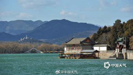 颐和园昆明湖大风下吹出大海的感觉