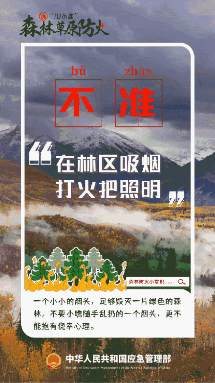 森林草原防火“十不准” 森林草原防火“十不准”