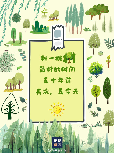 植树节版春日加油壁纸