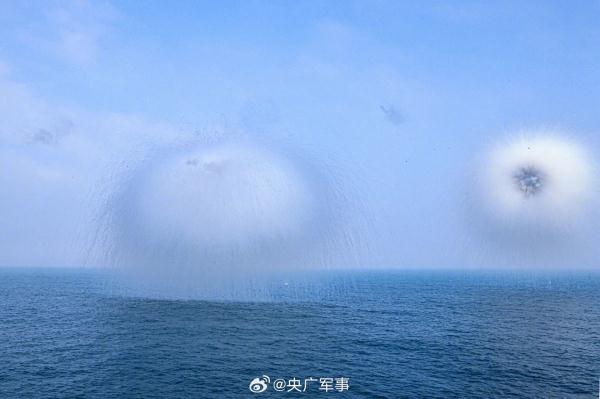 海军舰艇编队对岸应用射击训练