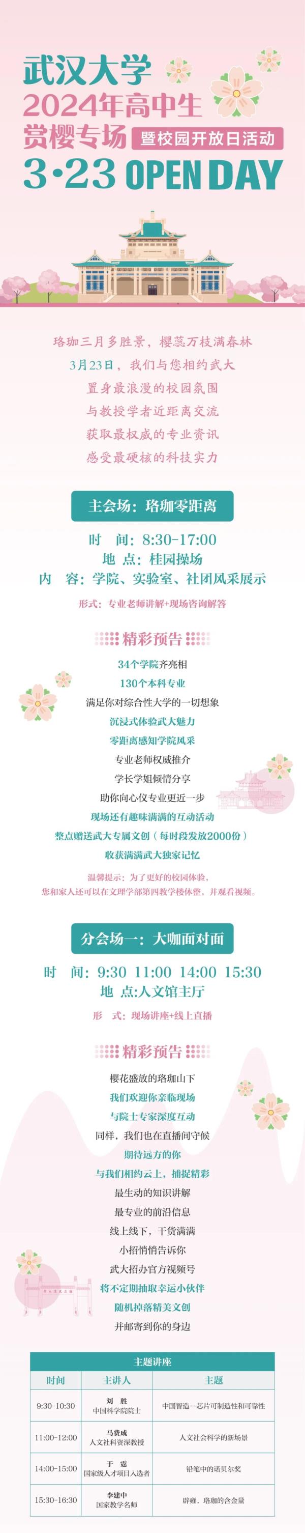 武大赏樱政策刷屏！为这群人设专场，有机会见到院士