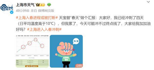 上海天气即将反转!今晨气温近期最低,周末直冲22℃,入春进程又被打断? 上海天气即将反转!今晨气温近期最低,周末直冲22℃,入春进程又被打断?