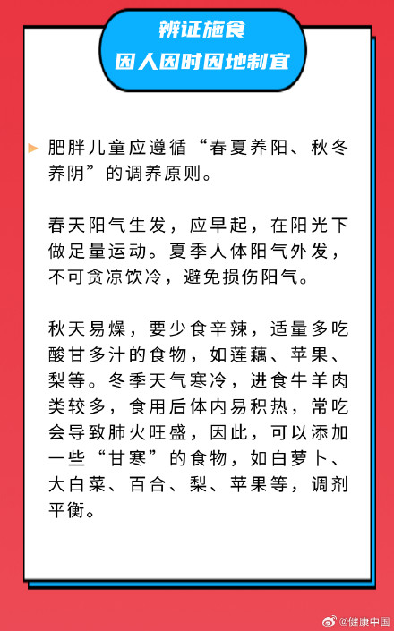 家有肥胖儿童别着急，6条食养建议来帮你