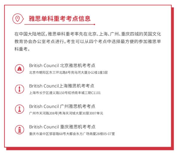 5月6日开始，雅思可以单科重考了，北京有考点！