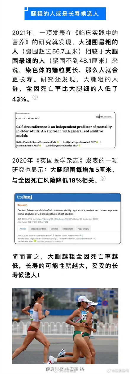 腿粗的人别烦恼!研究发现大腿粗的人更长寿 腿粗的人别烦恼!研究发现大腿粗的人更长寿