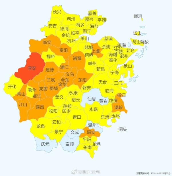 雷暴大风红色预警！还有暴雨、冰雹…浙江发布160条预警，下班早些回家