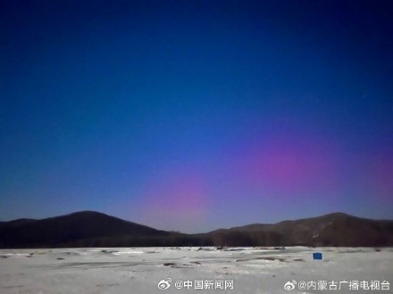 内蒙古出现绝美极光