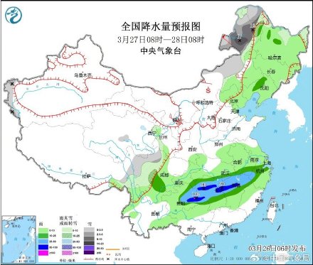 注意！江南华南贵州东部有强降雨