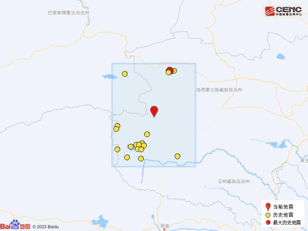 青海玉树州治多县发生4.5级地震