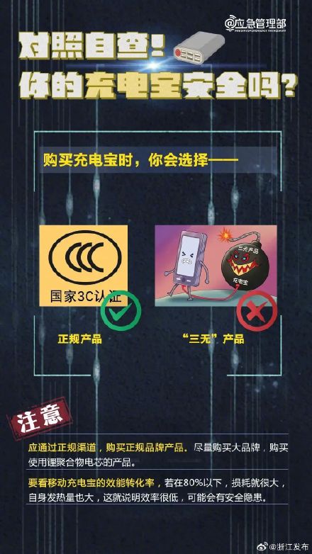 对照自查!你的充电宝安全吗? 对照自查!你的充电宝安全吗?
