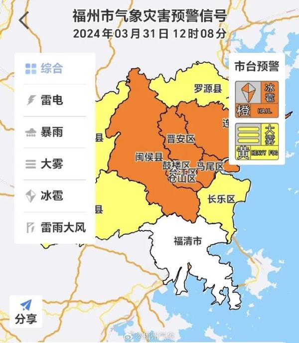 雷电！冰雹！今天福州还有强对流！