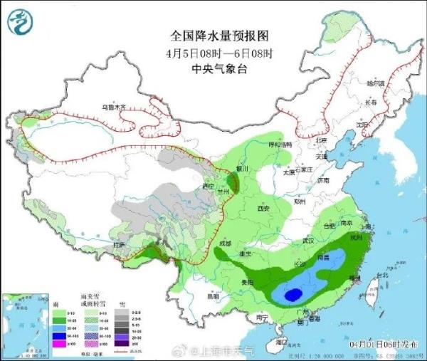 我国正式进入汛期！上海今天23℃，晚上局部中到大雨！蓝色预警三连发