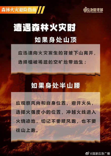 山火逃生三大误区 山火逃生三大误区