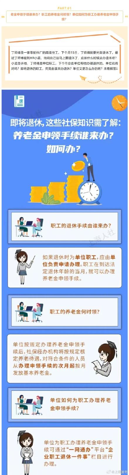 养老金申领手续谁来办?何时领?发放信息哪里查?即将退休,这些社保知识需了解→ 养老金申领手续谁来办?何时领?发放信息哪里查?即将退休,这些社保知识需了解→