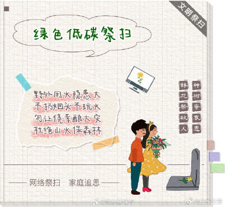 祭扫踏青出行安全手卡请查收！