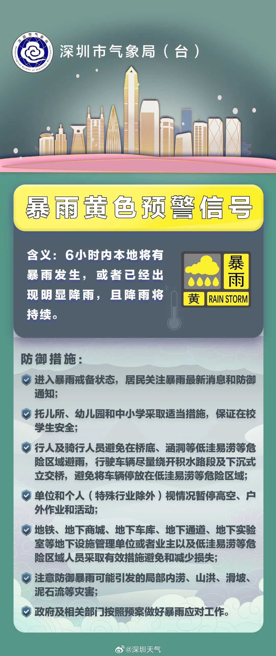 深圳发布分区暴雨黄色预警！雷暴+8-9级短时大风……