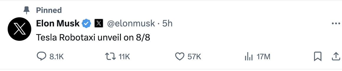 马斯克否认特斯拉放弃低价汽车 宣布8月推出自动驾驶出租车 马斯克否认特斯拉放弃低价汽车 宣布8月推出自动驾驶出租车