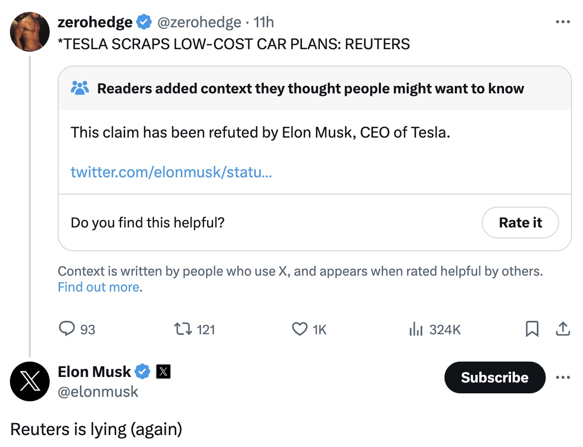 马斯克否认特斯拉放弃低价汽车 宣布8月推出自动驾驶出租车 马斯克否认特斯拉放弃低价汽车 宣布8月推出自动驾驶出租车