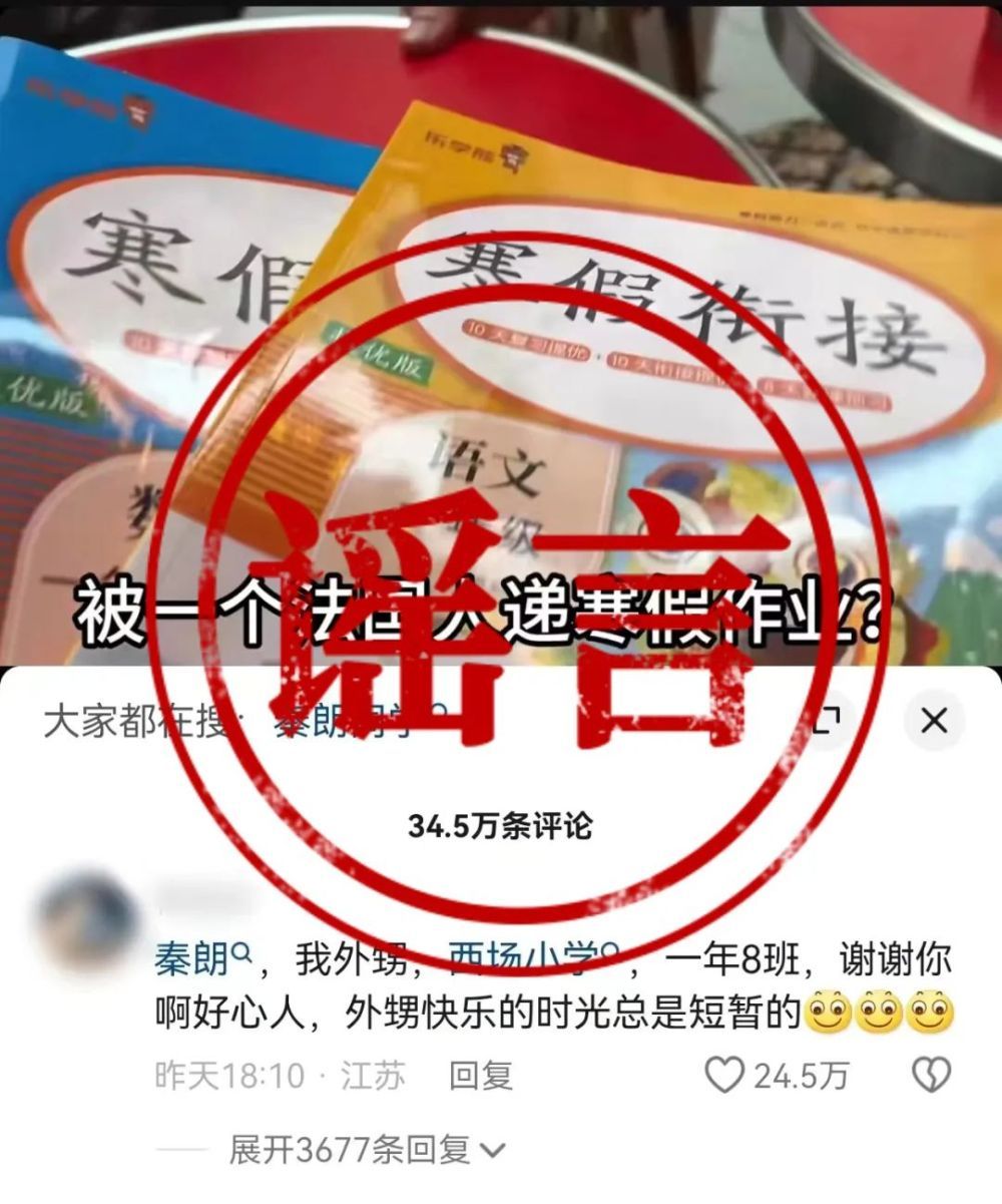 编造“外甥在巴黎丢寒假作业”谣言被处罚 江苏公安发布10起典型案例