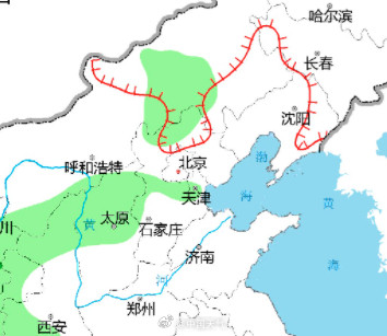 东北华北迎降水降温 部分地区或伴有雷暴 东北华北迎降水降温 部分地区或伴有雷暴