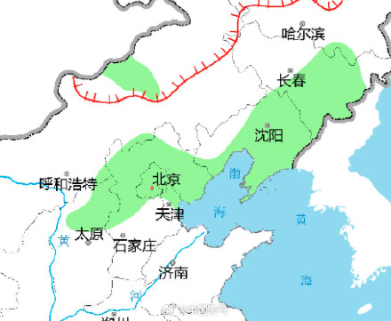 东北华北迎降水降温 部分地区或伴有雷暴 东北华北迎降水降温 部分地区或伴有雷暴