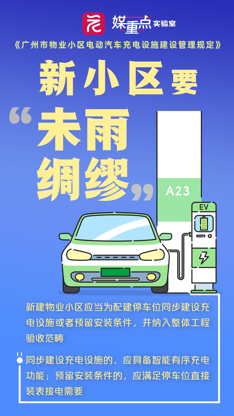 小区充电桩建设，广州有新规