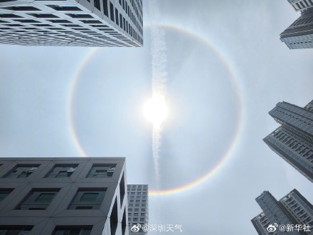 深圳天空现绝美日晕