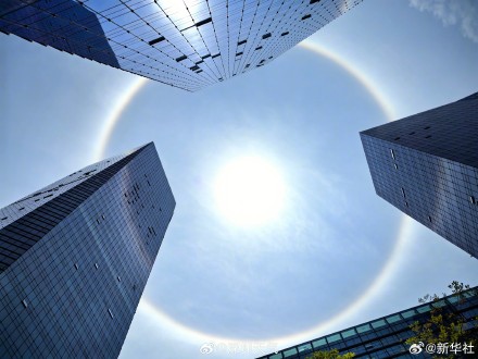 深圳天空现绝美日晕