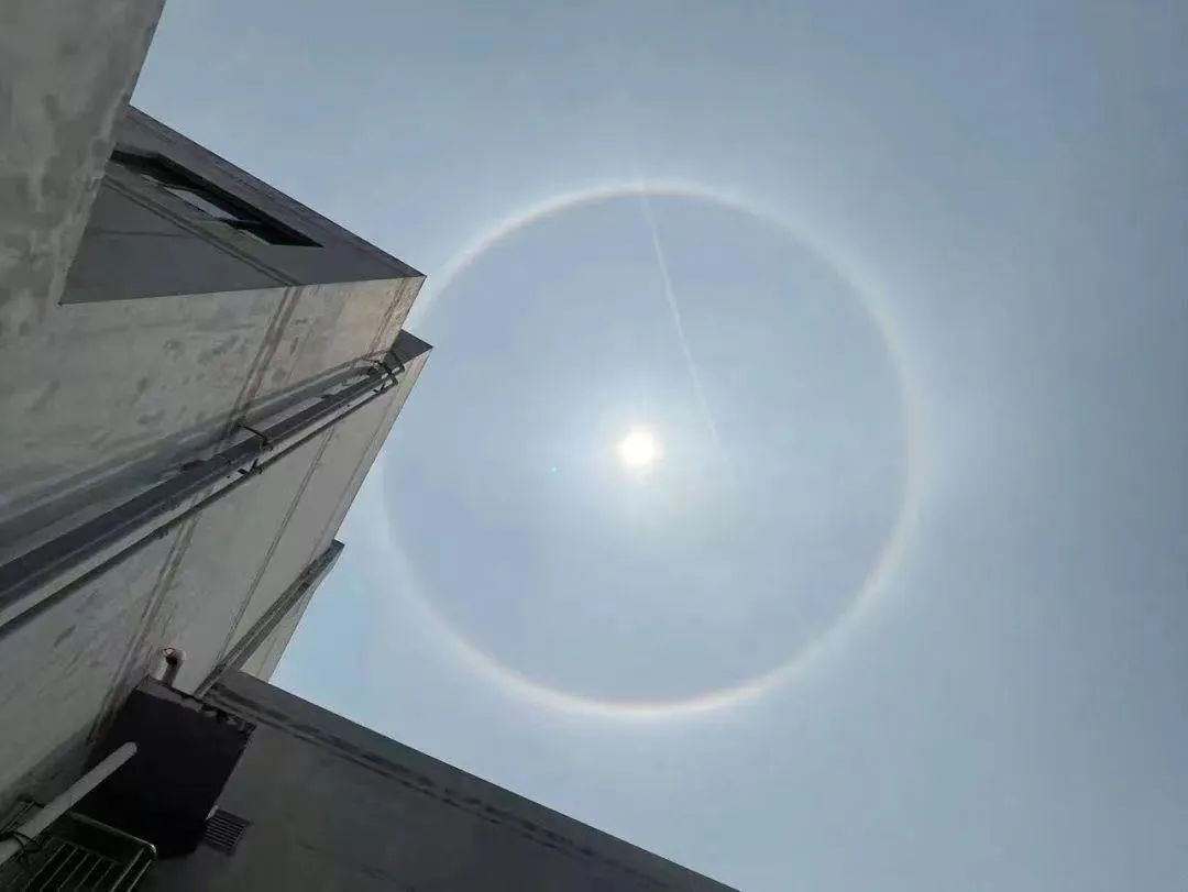 太阳“自带光环”！广东多地天空惊现美景