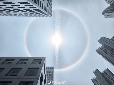 你见过吗？深圳绝美日晕让人惊叹