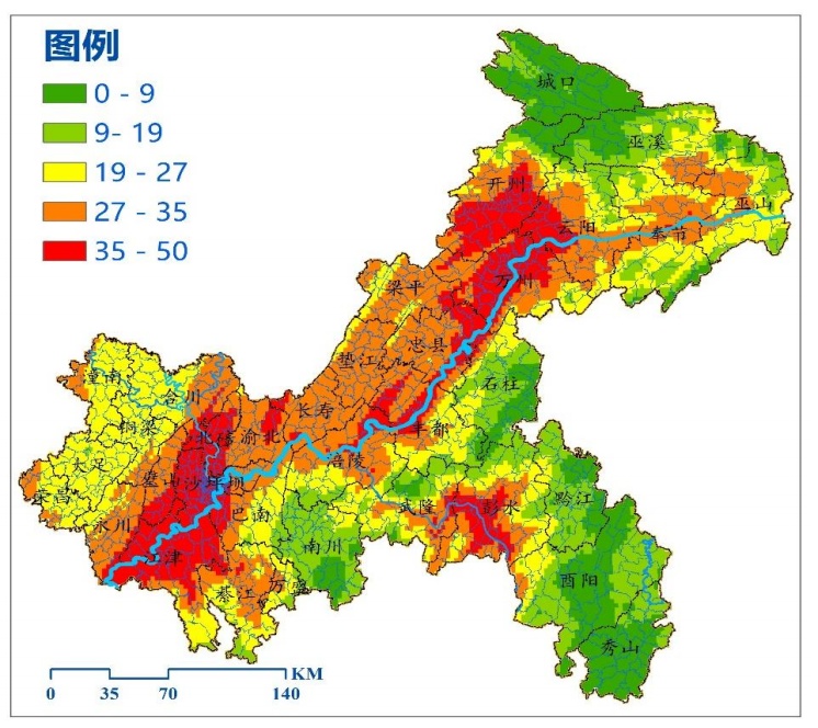 最新预测！重庆5至9月，35°C以上高温日数大部地区10至45天