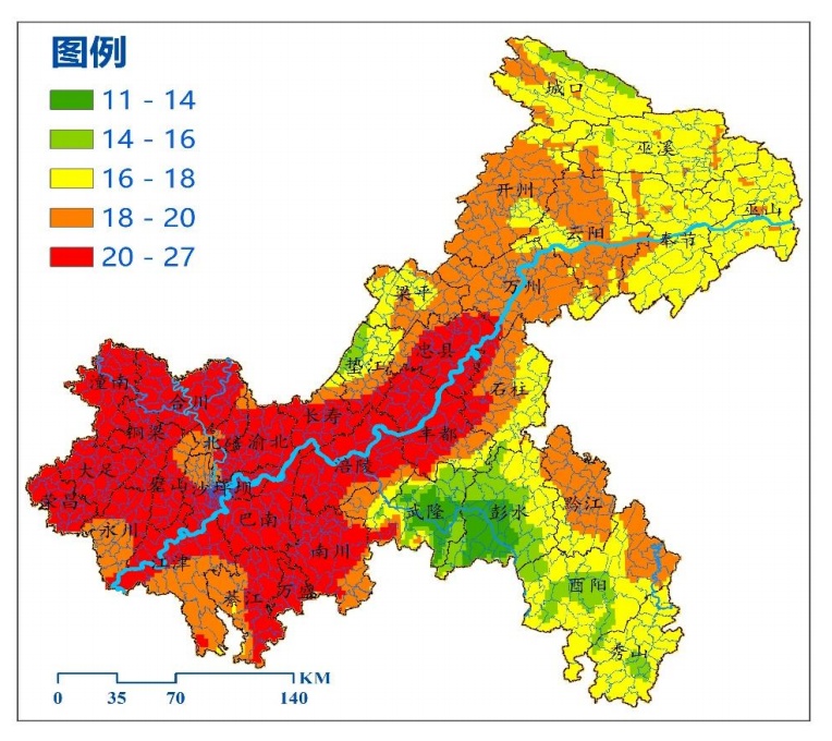 最新预测！重庆5至9月，35°C以上高温日数大部地区10至45天